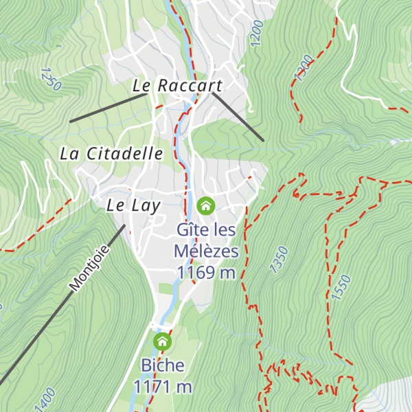 Map of Gîte les Mélèzes