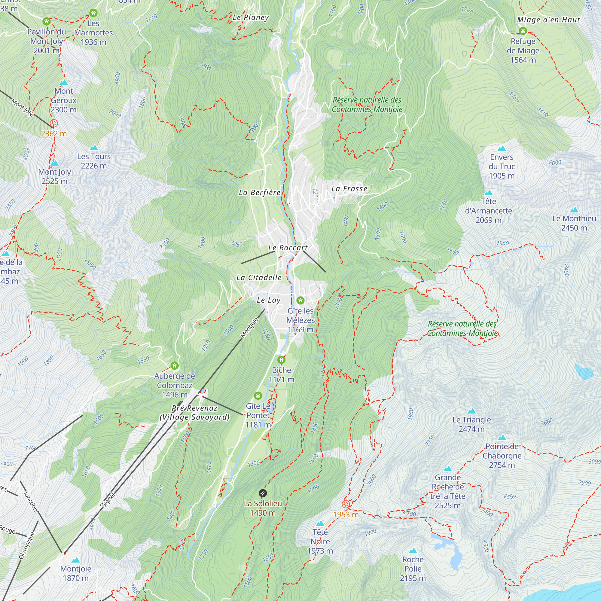 Gîte les Mélèzes map