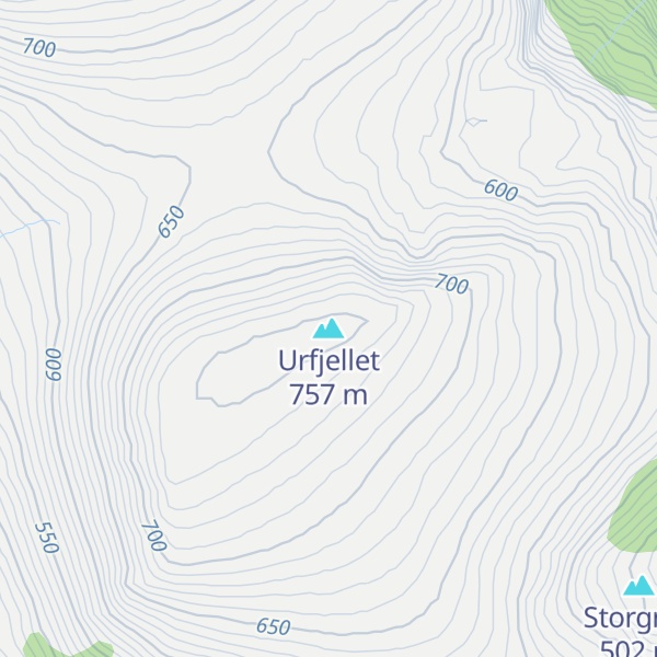 Map of Urfjellet