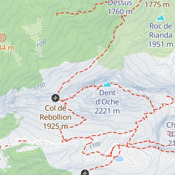 Map of Refuge de la Dent d'Oche