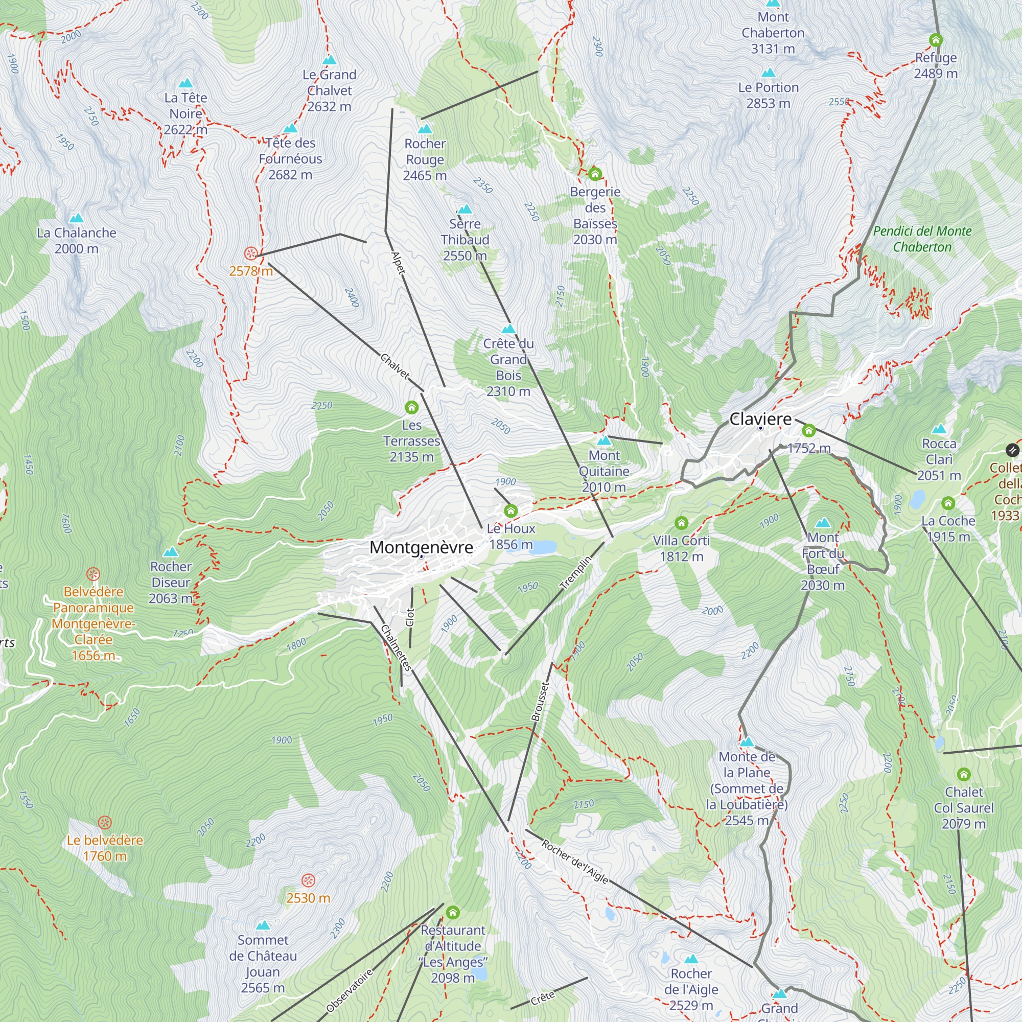 Le Houx map