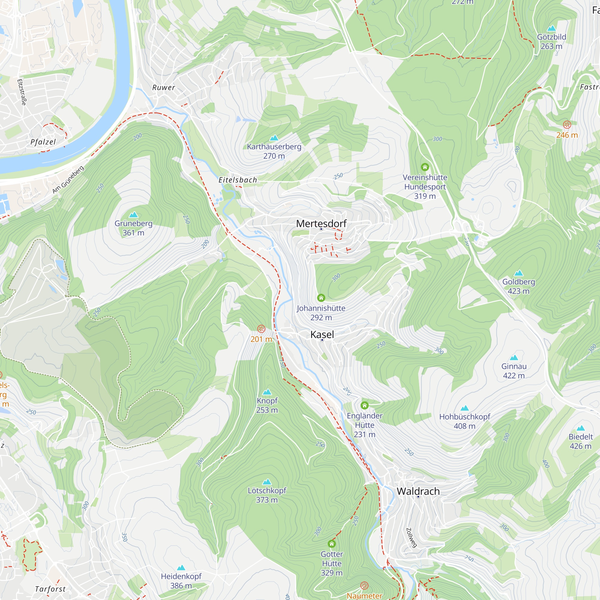 Hitzlay Hütte map