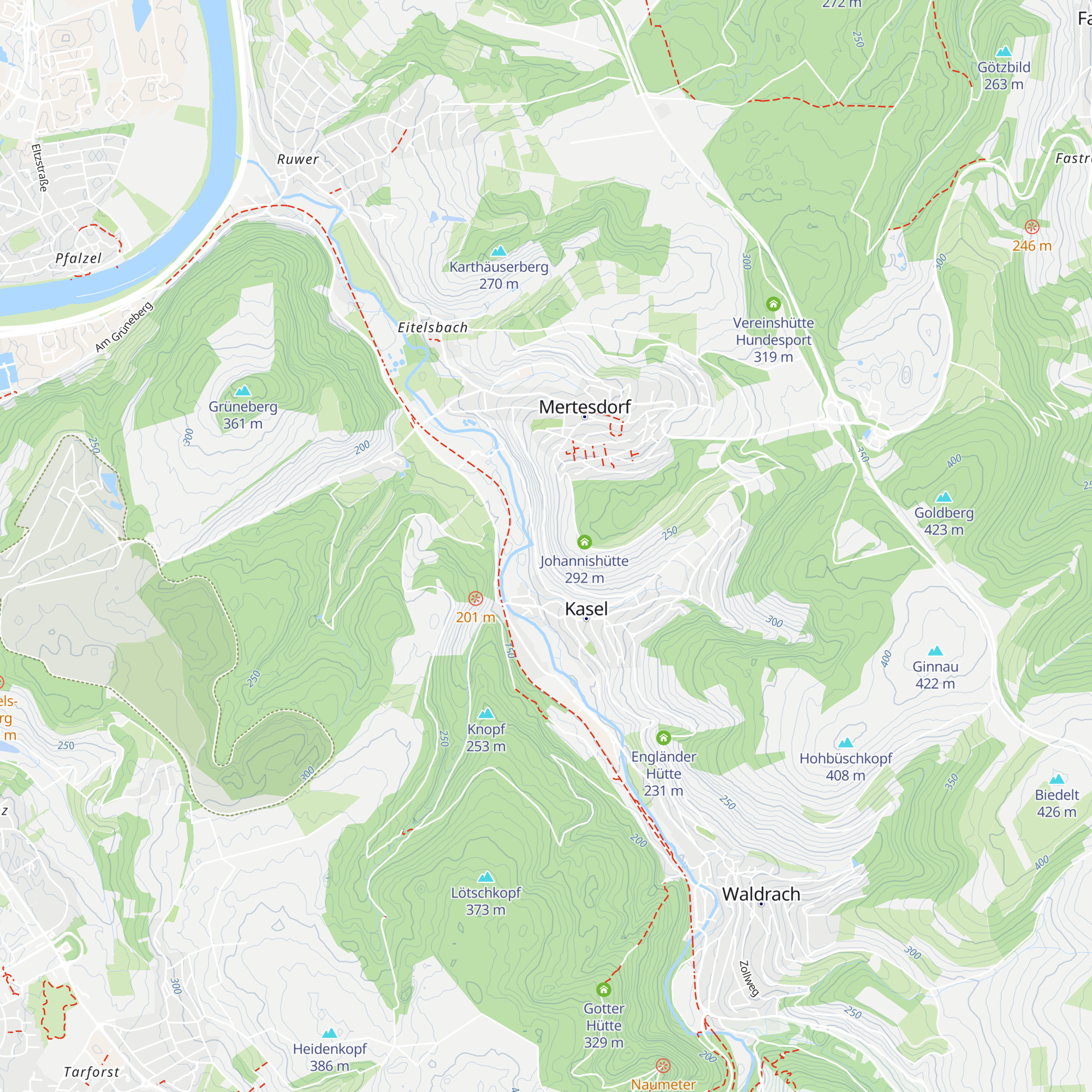 Hitzlay Hütte map