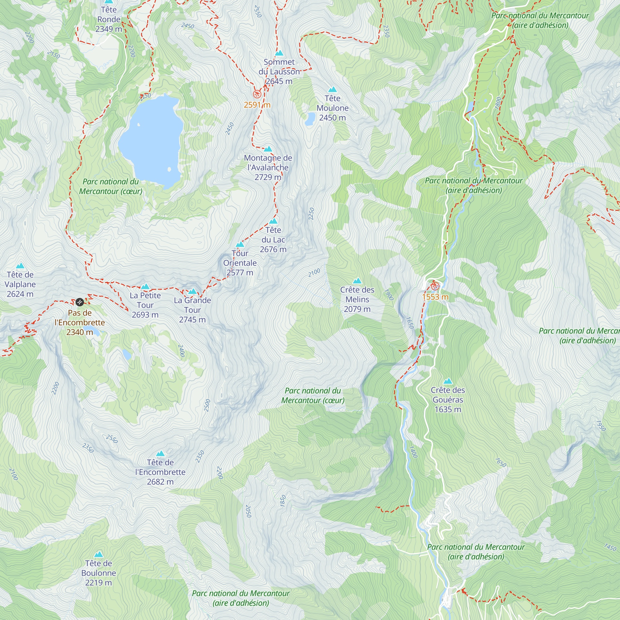 Ruine Gias de Roccias map