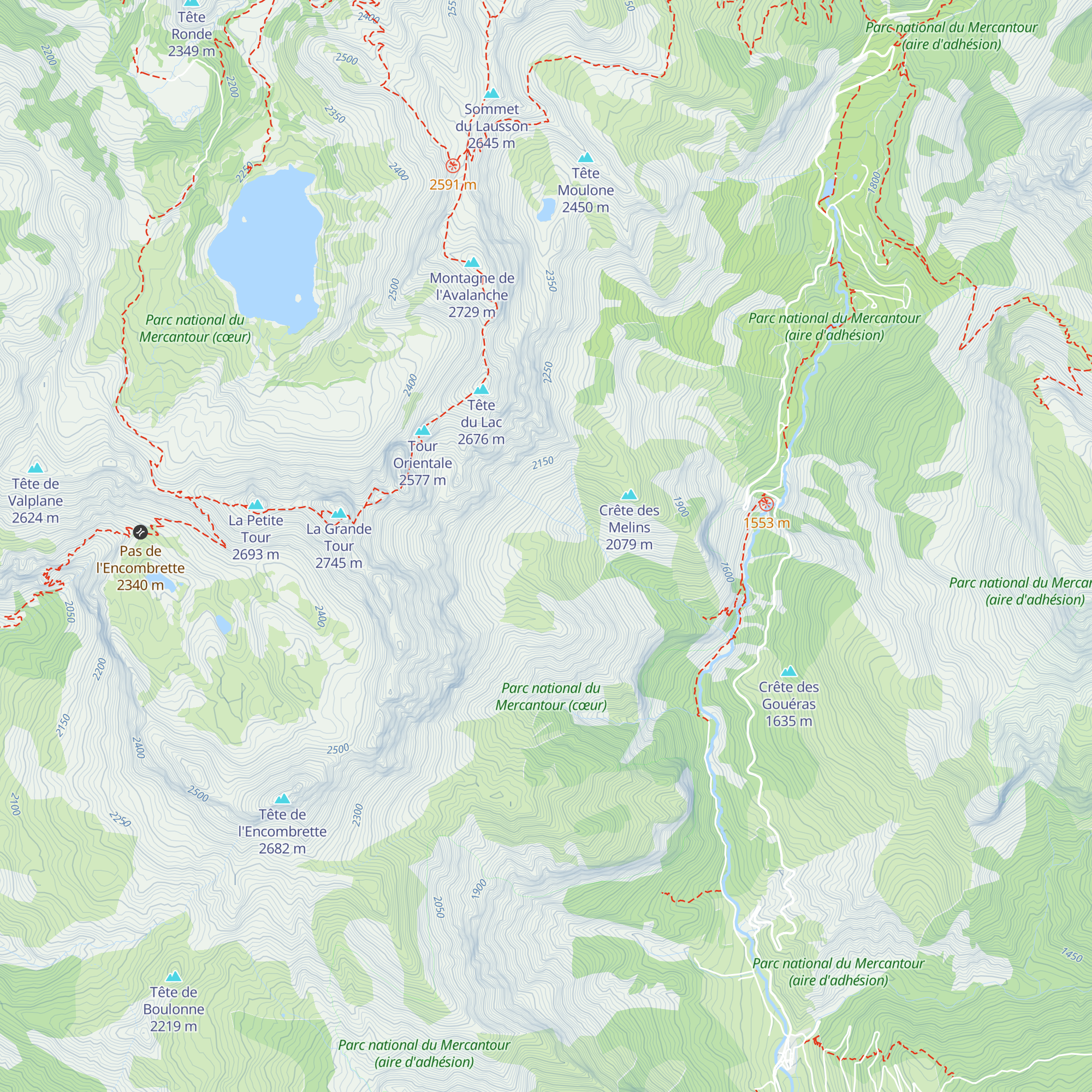 Ruine Gias de Roccias map