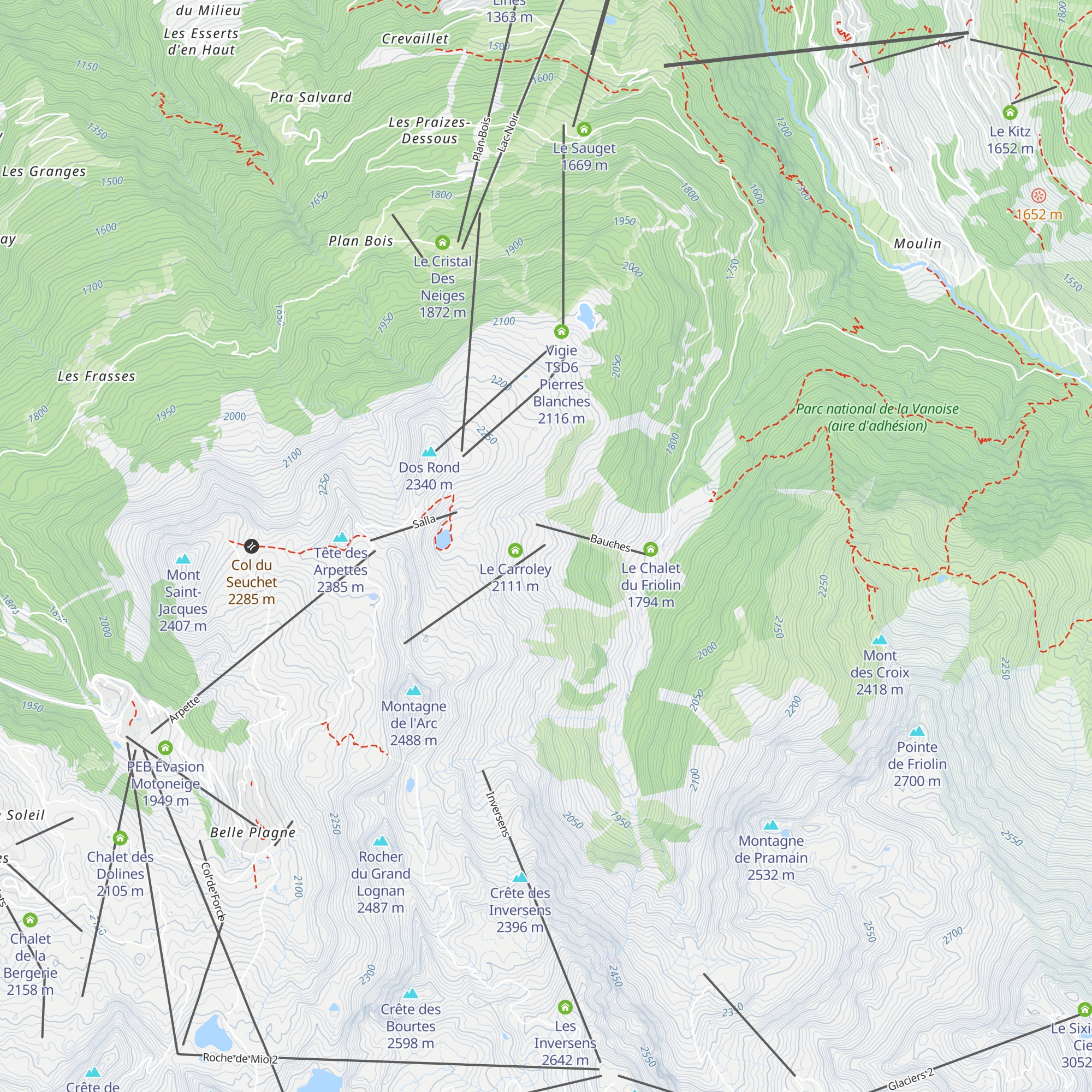 Cabane d'exploitation map