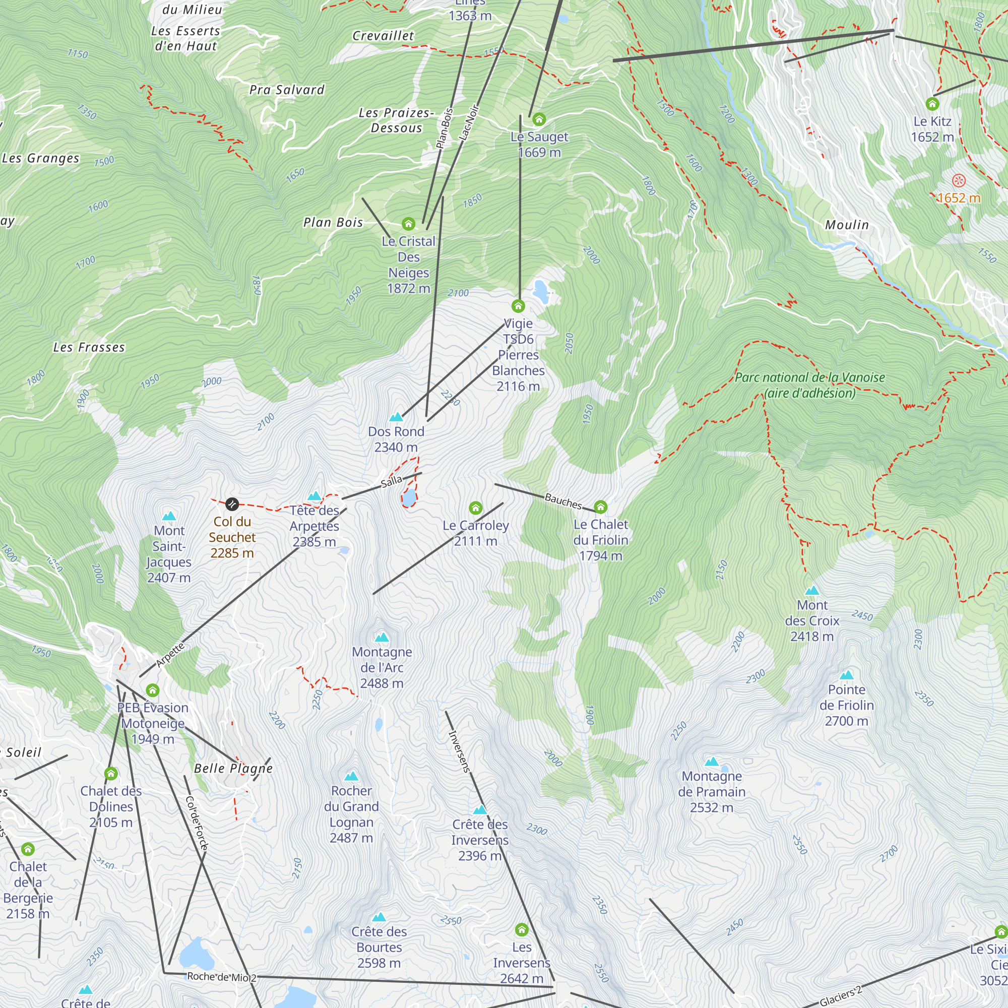 Cabane d'exploitation map