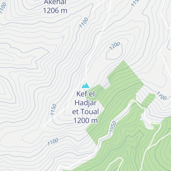 Map of Kef el Hadjar et Toual