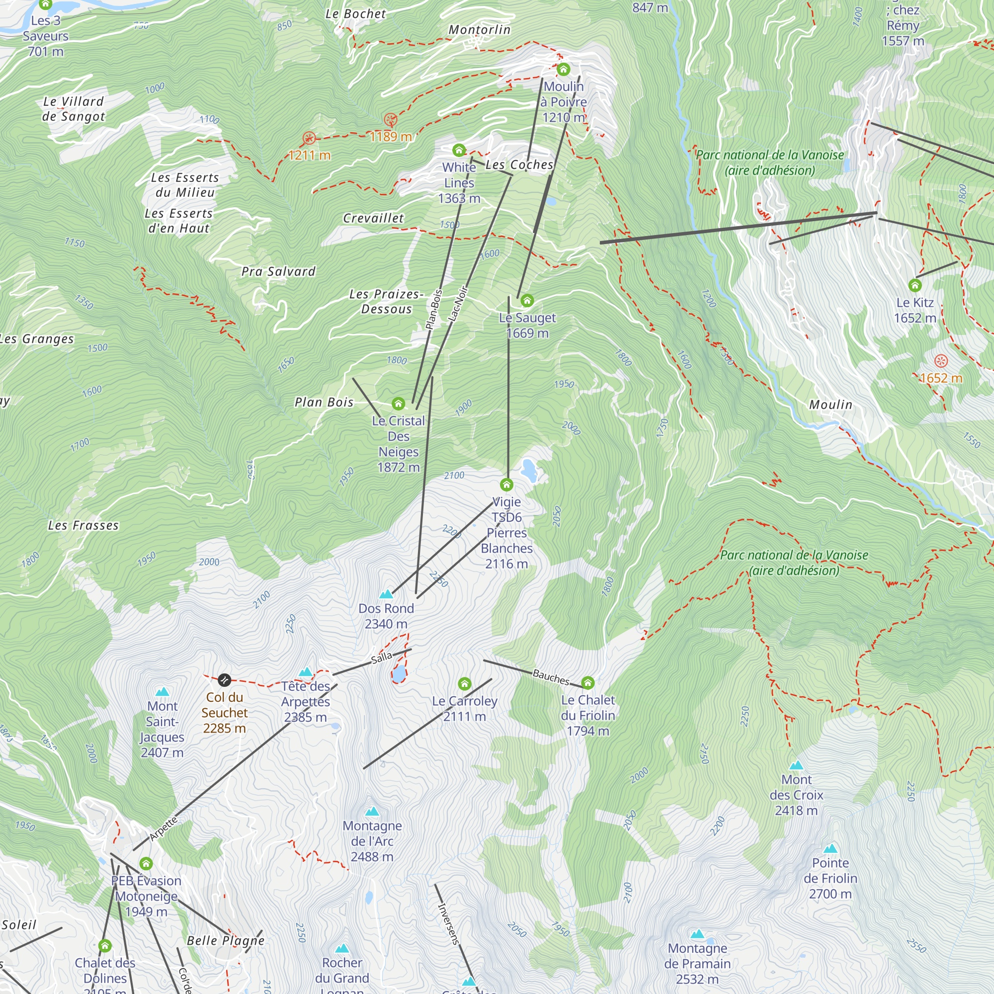 Vigie TSF4 Dos Rond map
