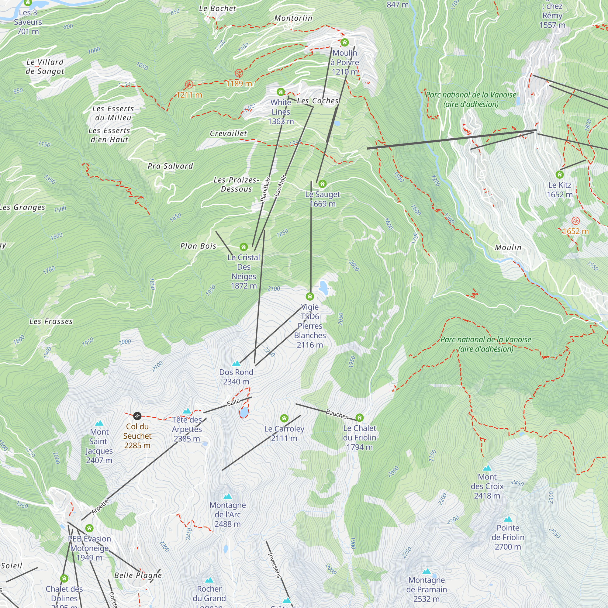 Vigie TSF4 Dos Rond map