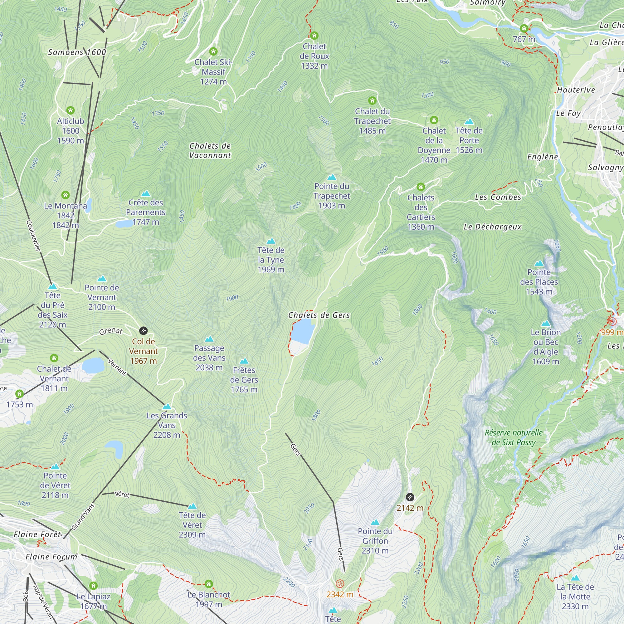 Refuge du Lac de Gers map