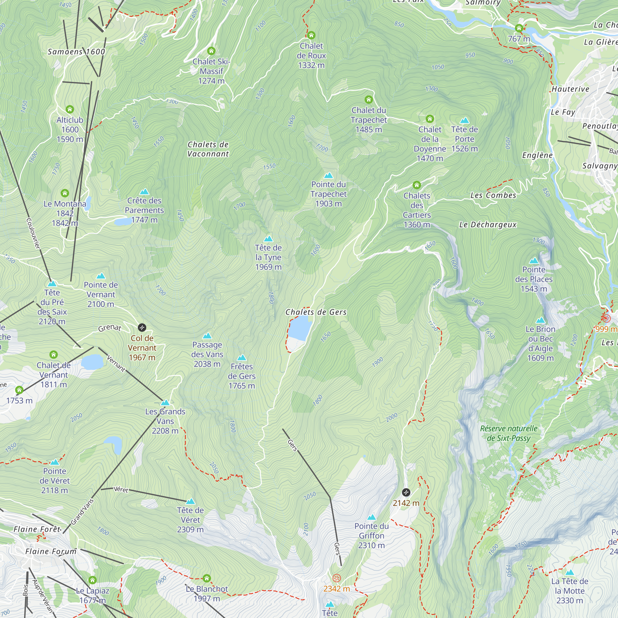 Refuge du Lac de Gers map