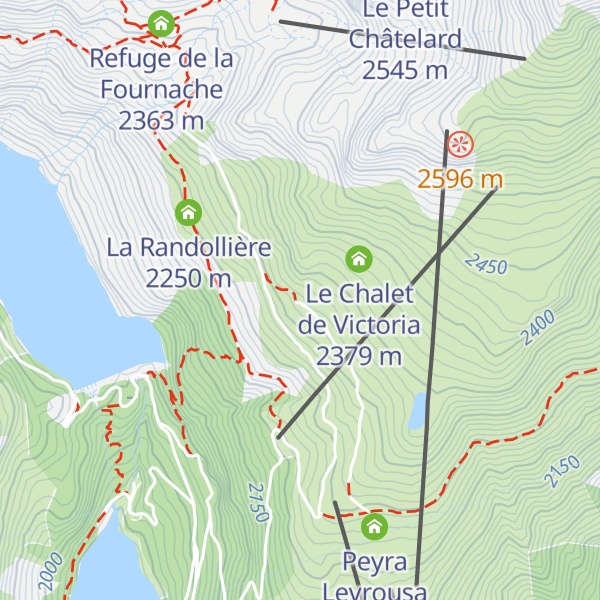 Map of Refuge de Plan Sec