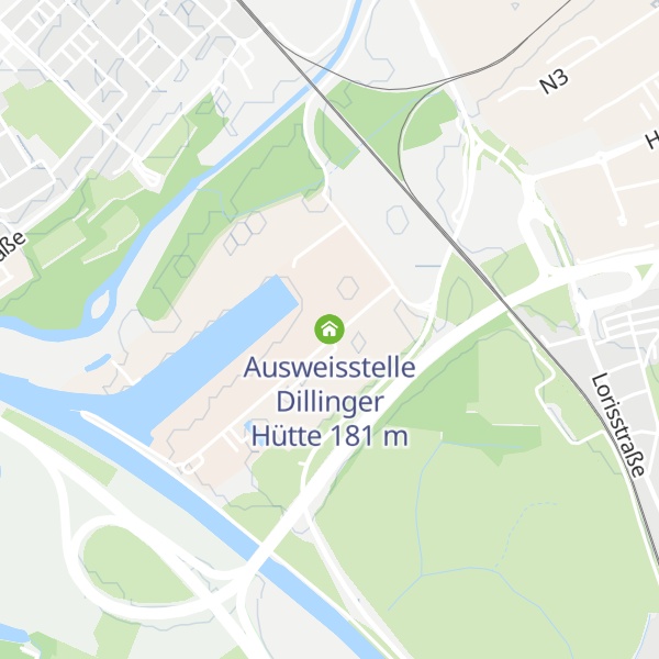 Map of Ausweisstelle Dillinger Hütte