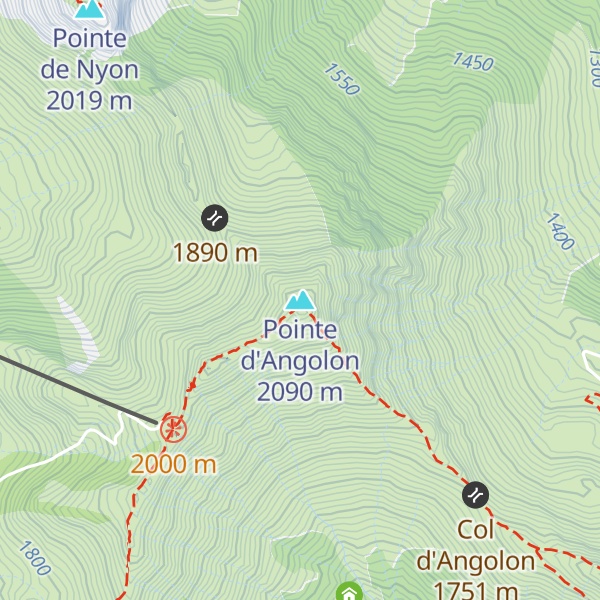 Map of Pointe d'Angolon