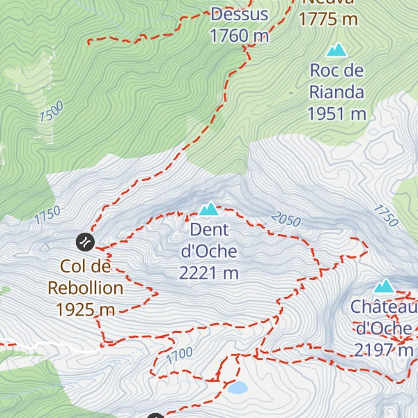 Map of Dent d'Oche