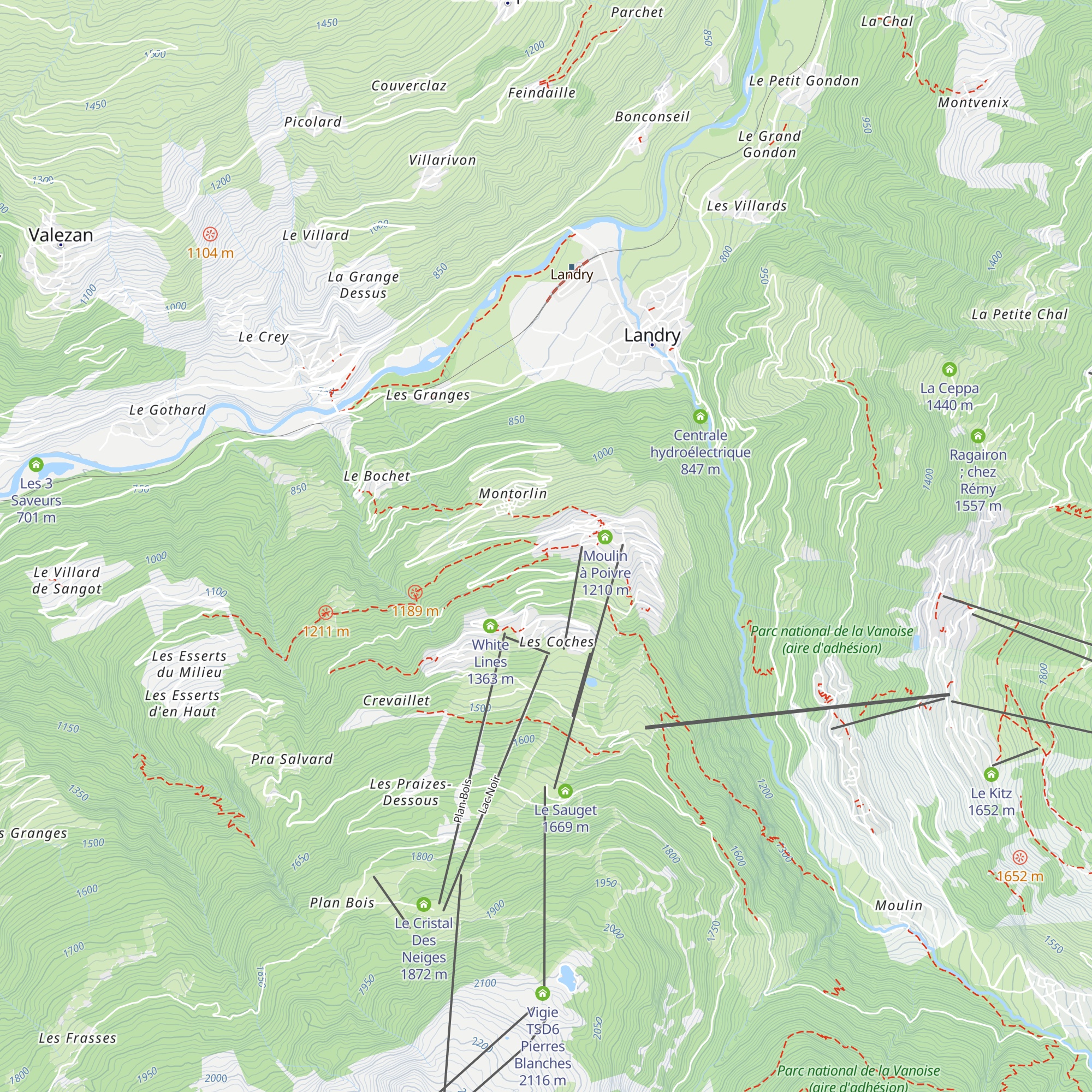 Le Chalet de Montchavin map