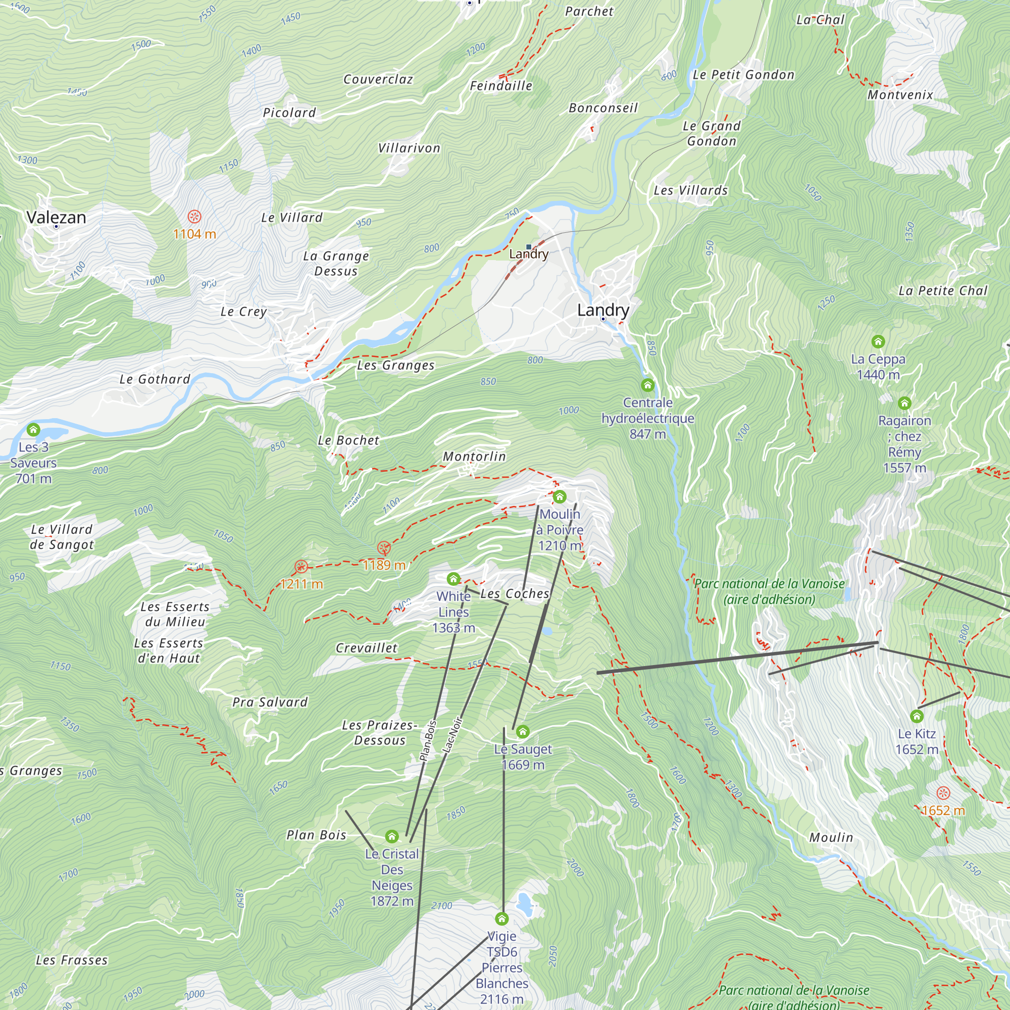 Le Chalet de Montchavin map