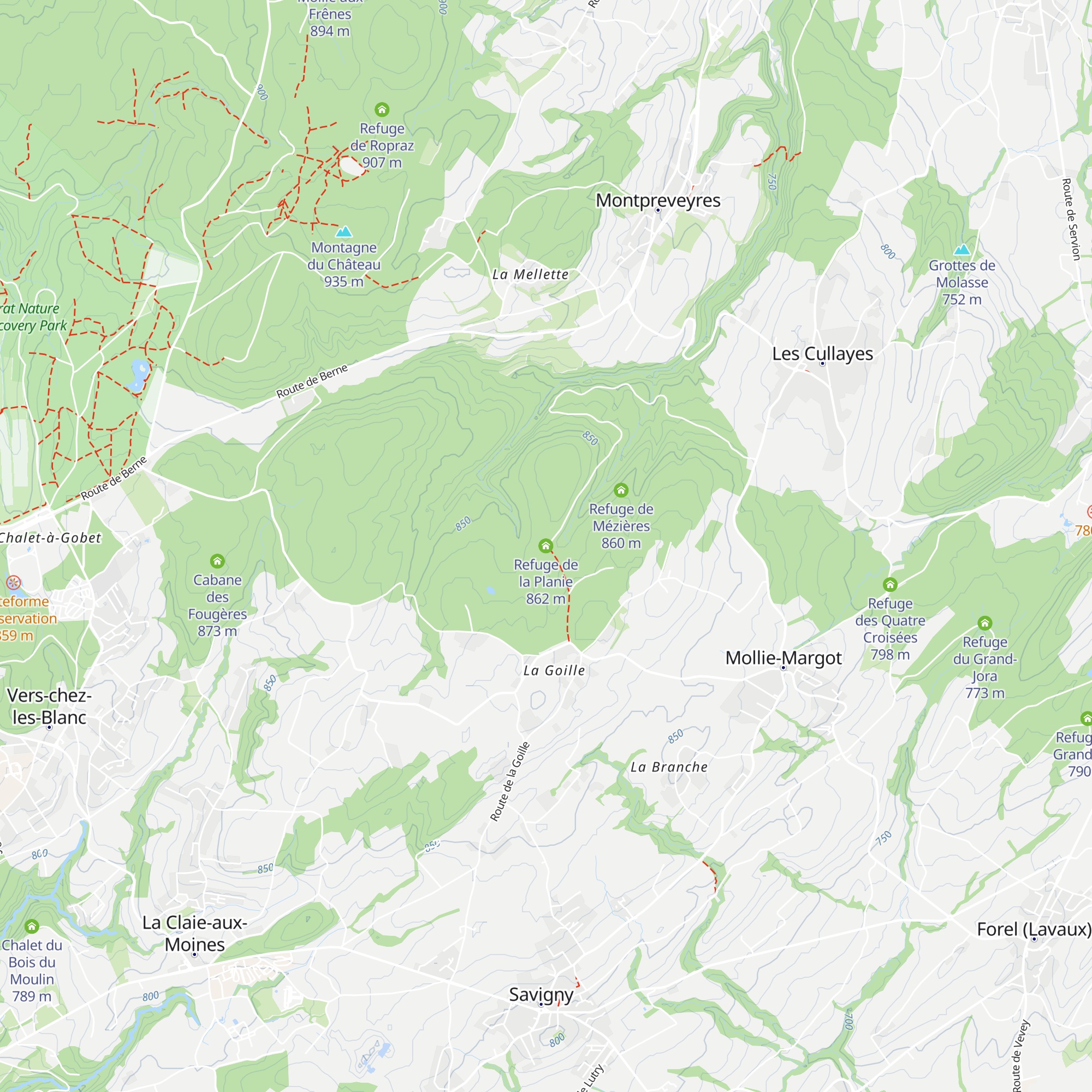 Refuge de la Planie map