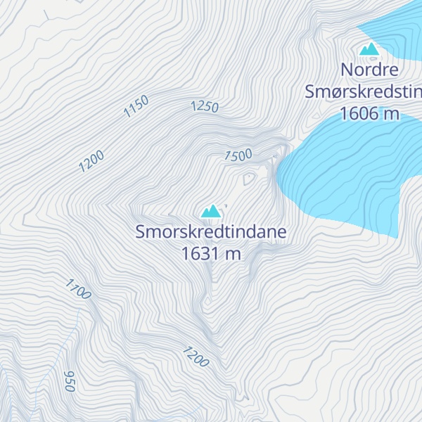 Map of Smorskredtindane