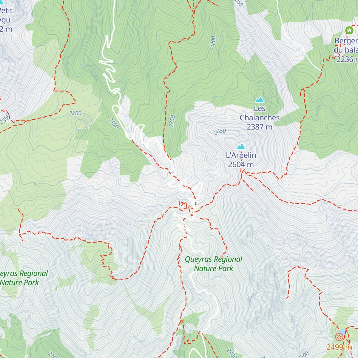 Refuge Napoléon map