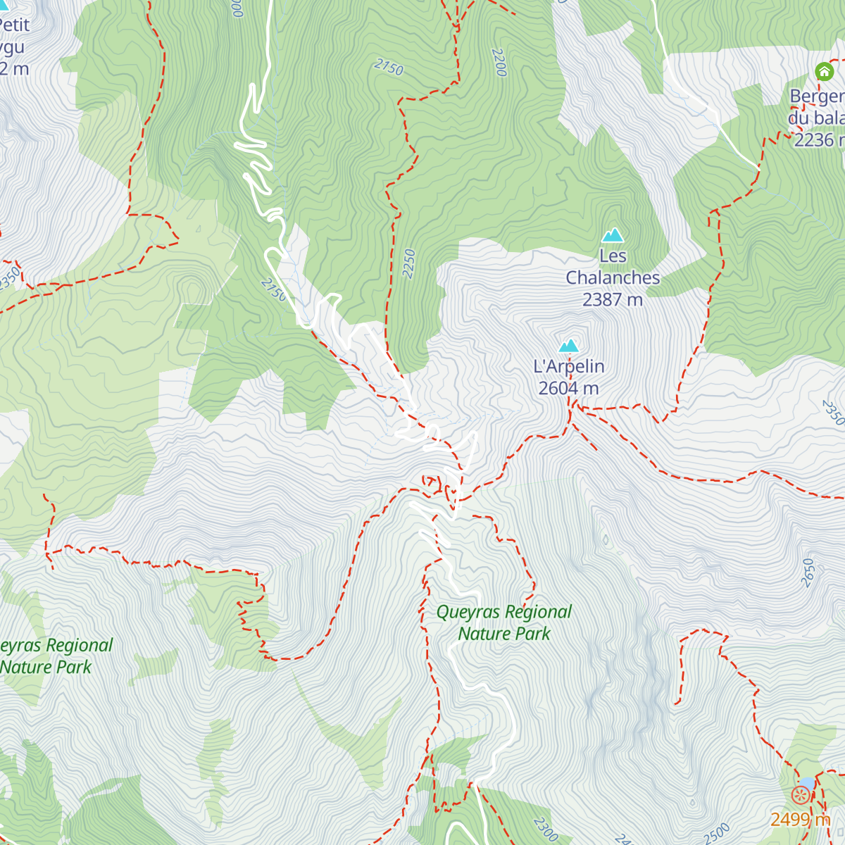 Refuge Napoléon map