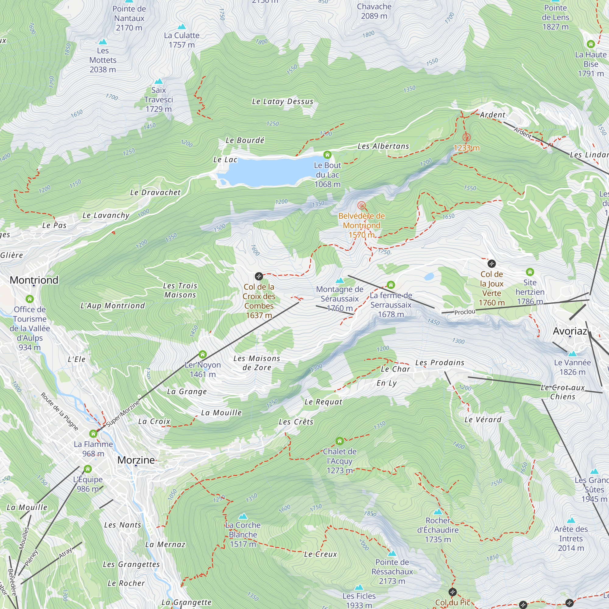 Le Télébenne map