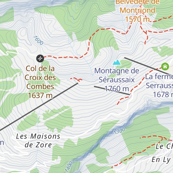 Map of Les Crêtes de Zore