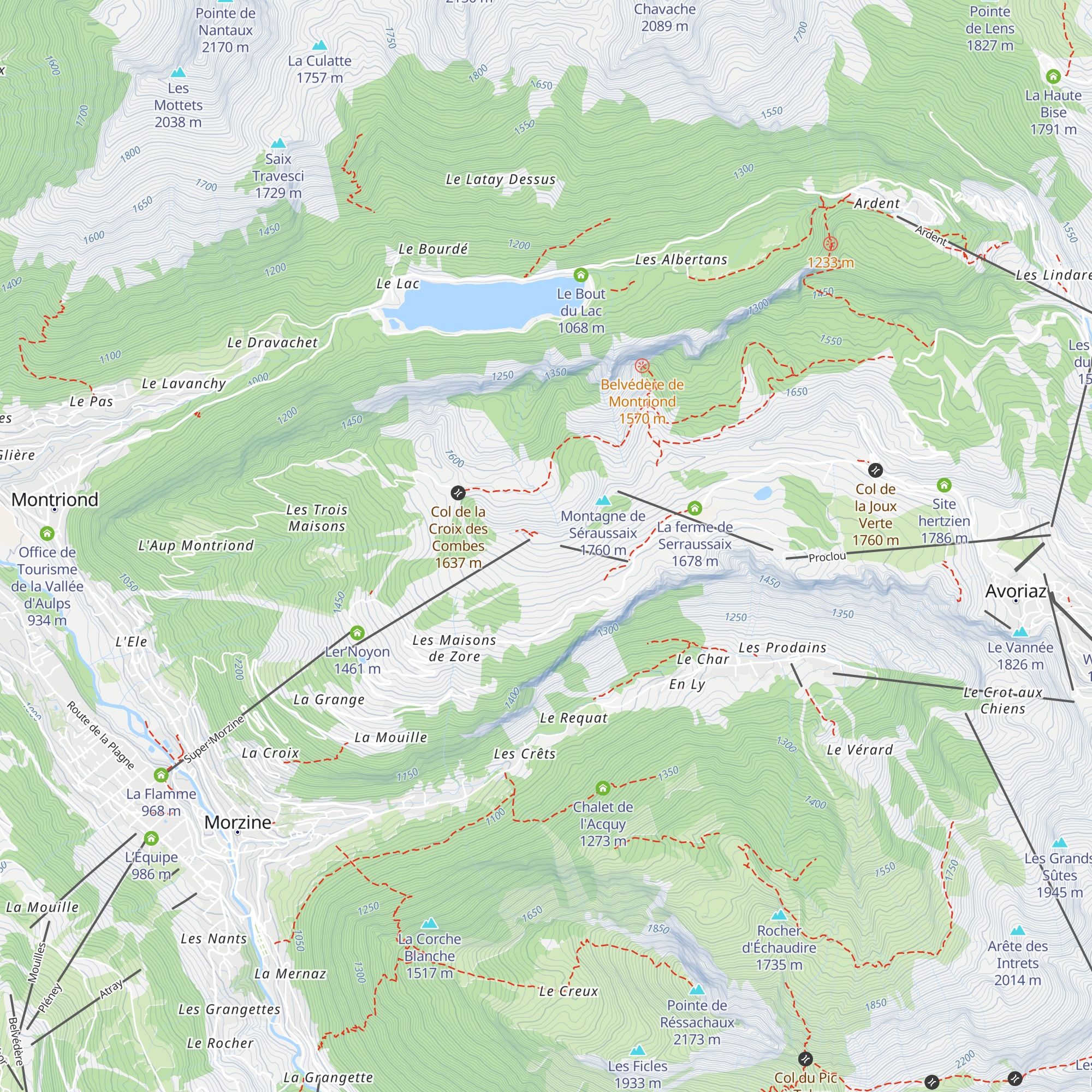 Les Crêtes de Zore map