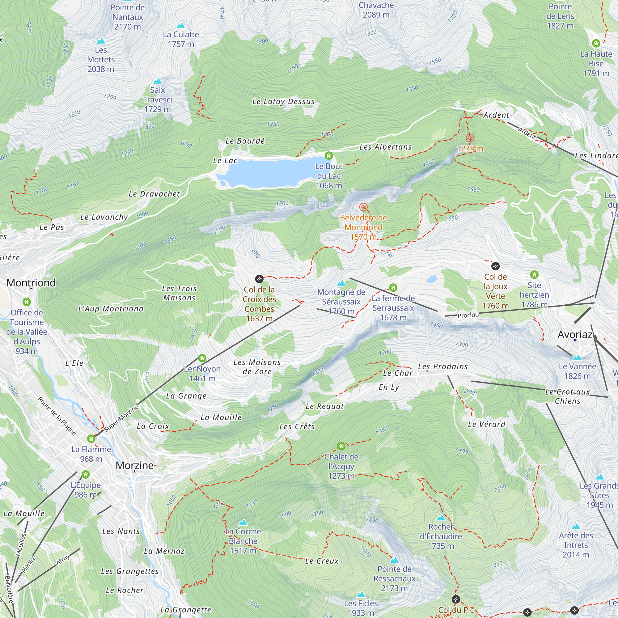 Les Crêtes de Zore map
