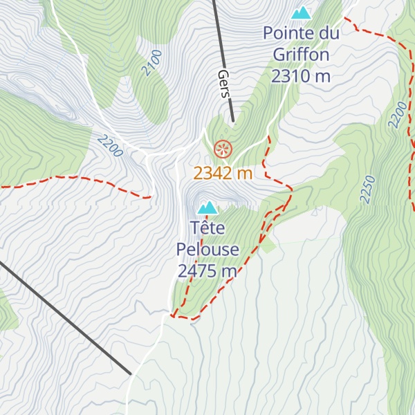 Map of Tête Pelouse