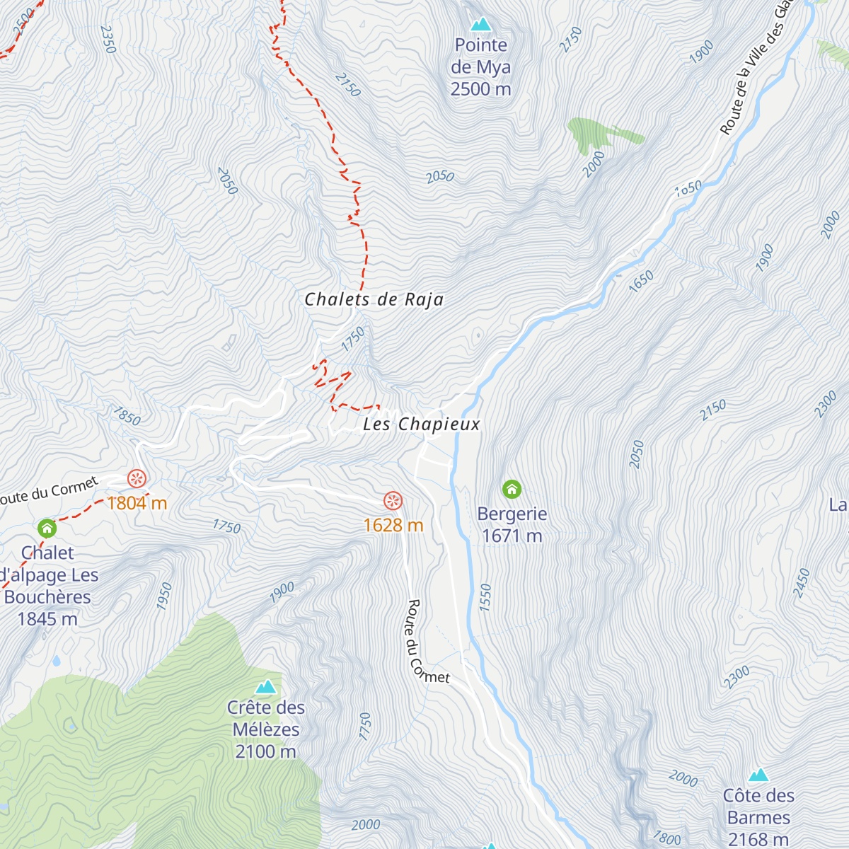 Auberge Refuge de la Nova map