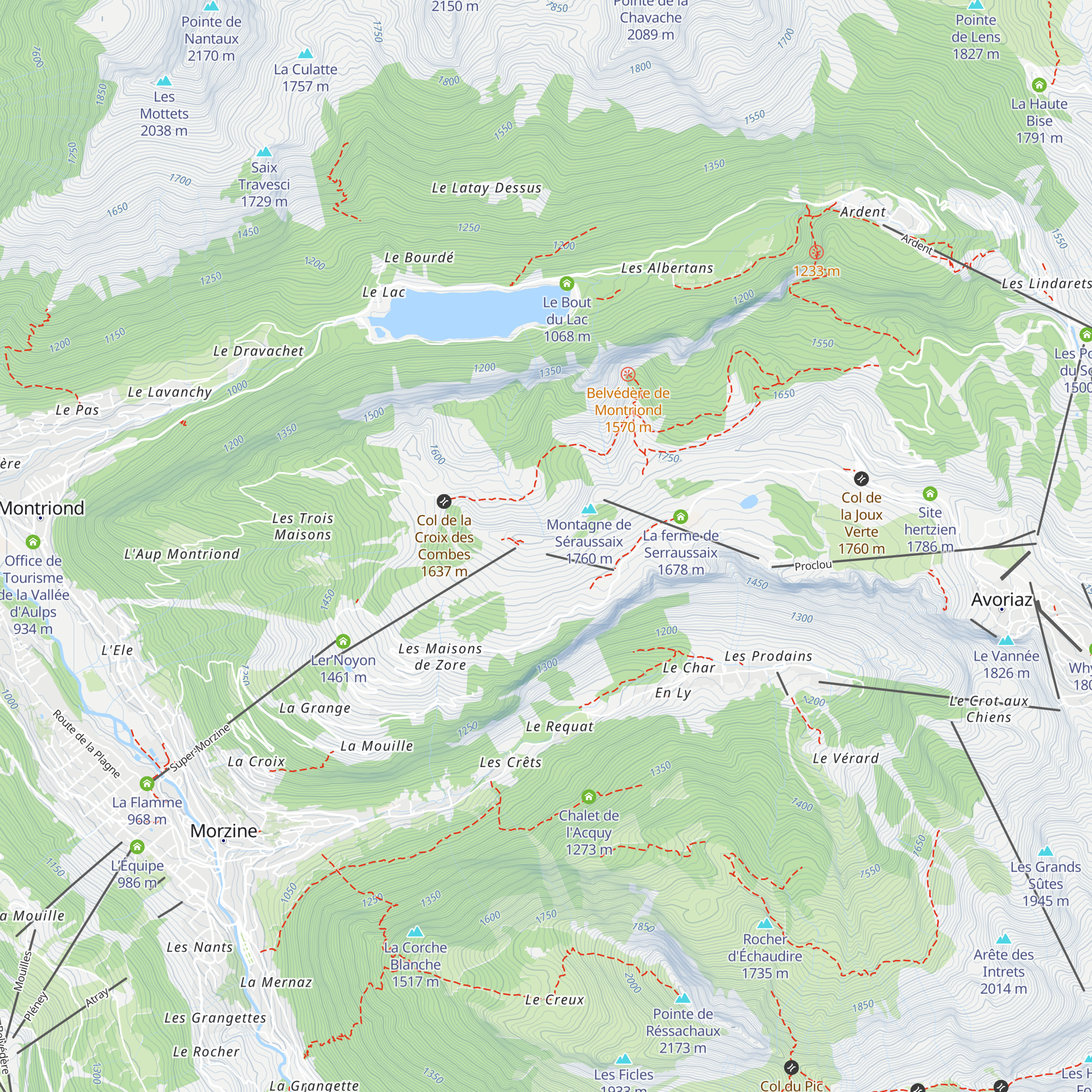 Poste de secours de Super Morzine map