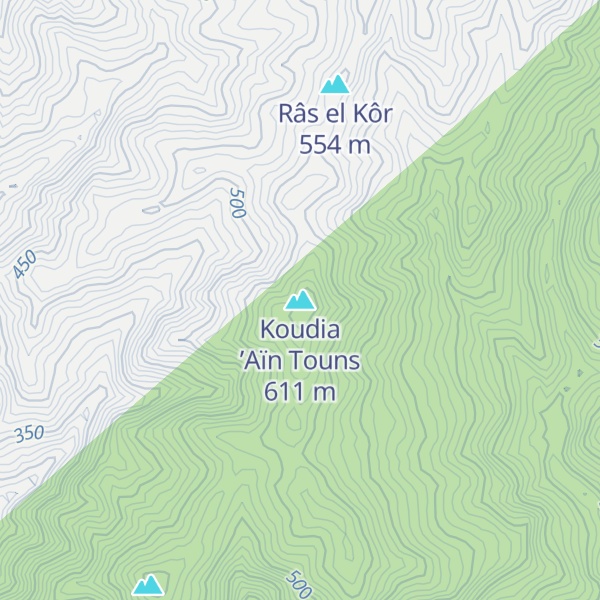 Map of Koudia ’Aïn Touns