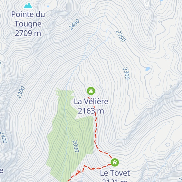 Map of La Vélière