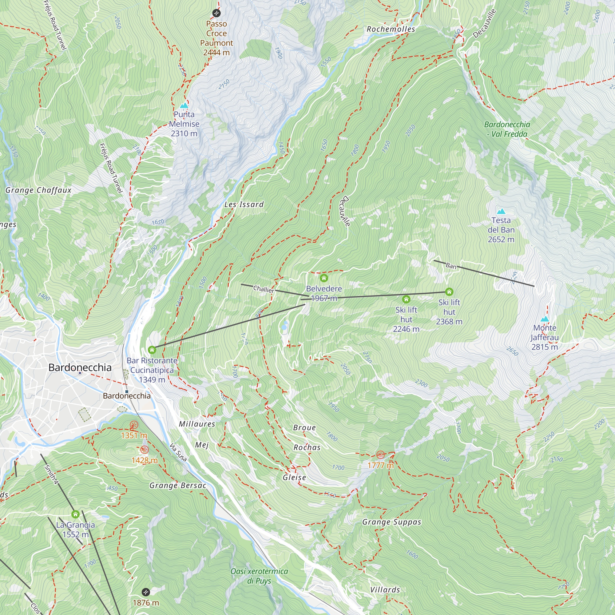 Savoia Mountain Resort map