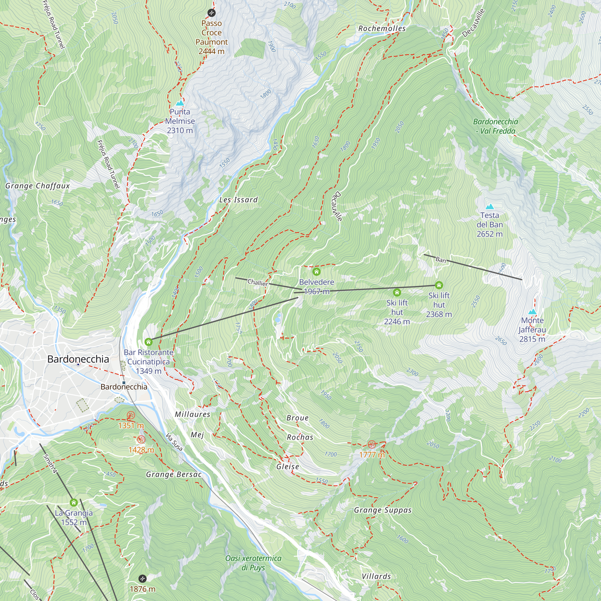 Savoia Mountain Resort map