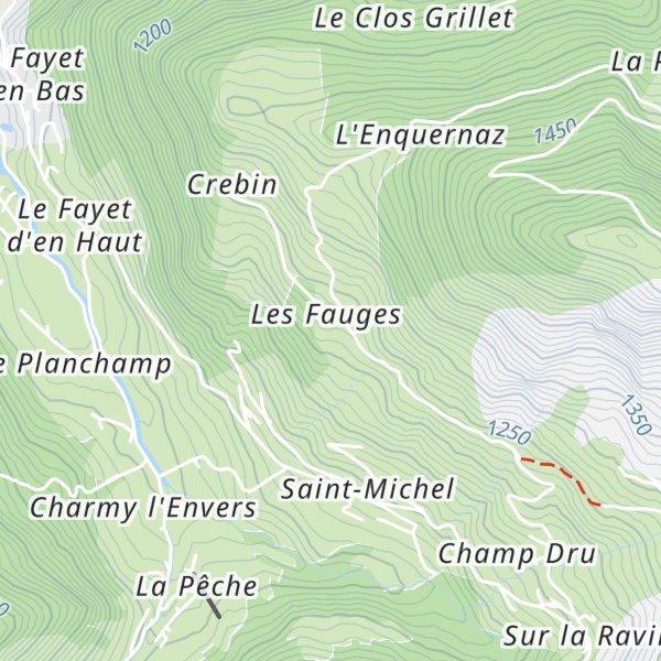 Map of Chalet les Fauges,Debruyne-Chaperon-Canivet