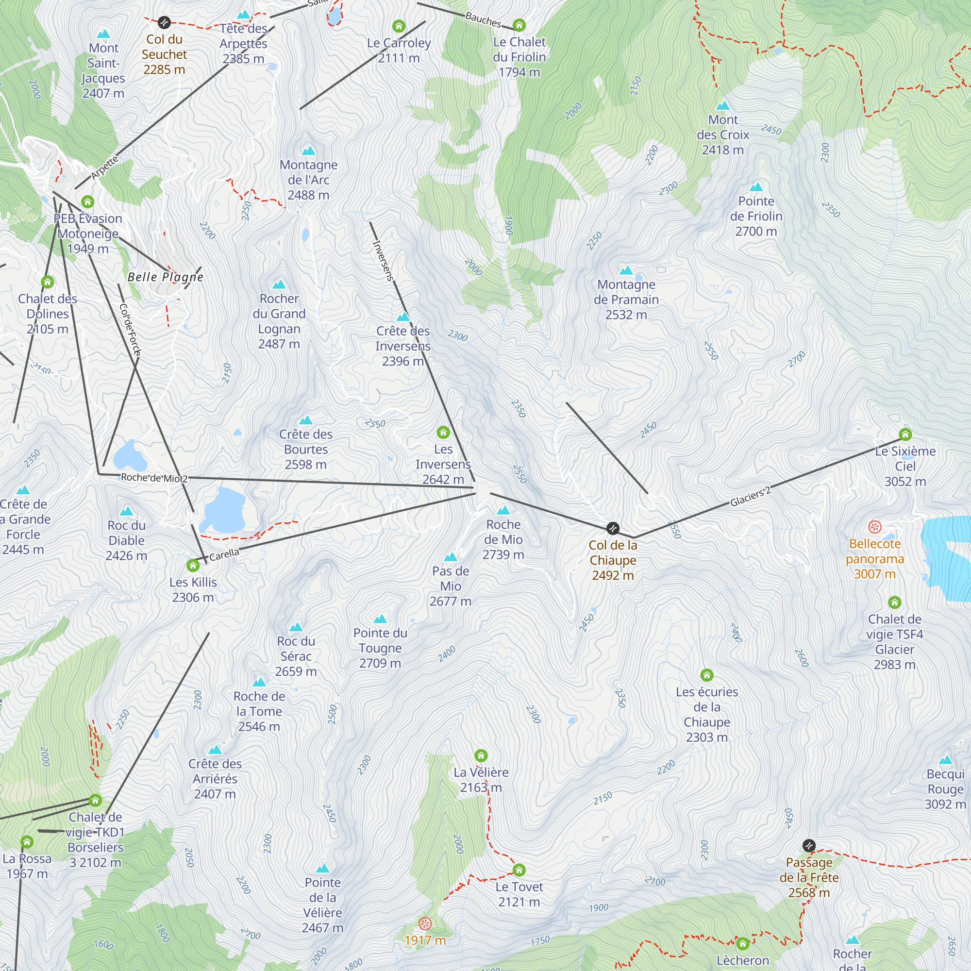 Restaurant Roche de Mio map