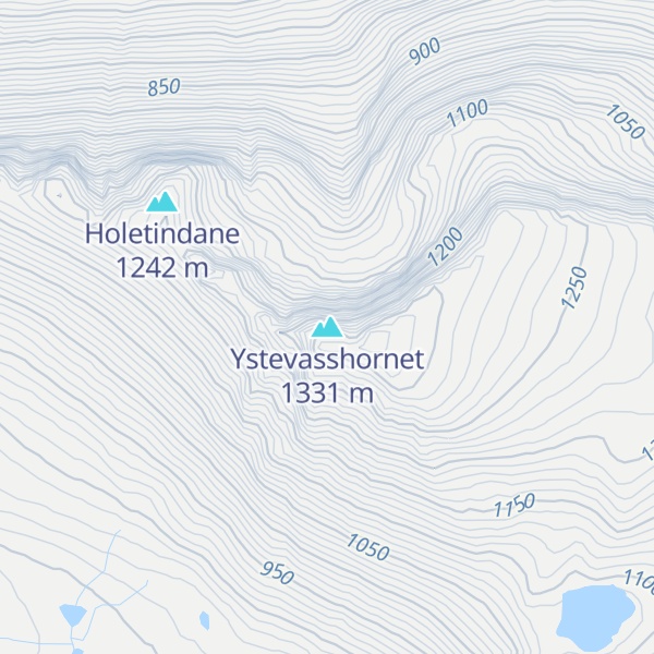 Map of Ystevasshornet
