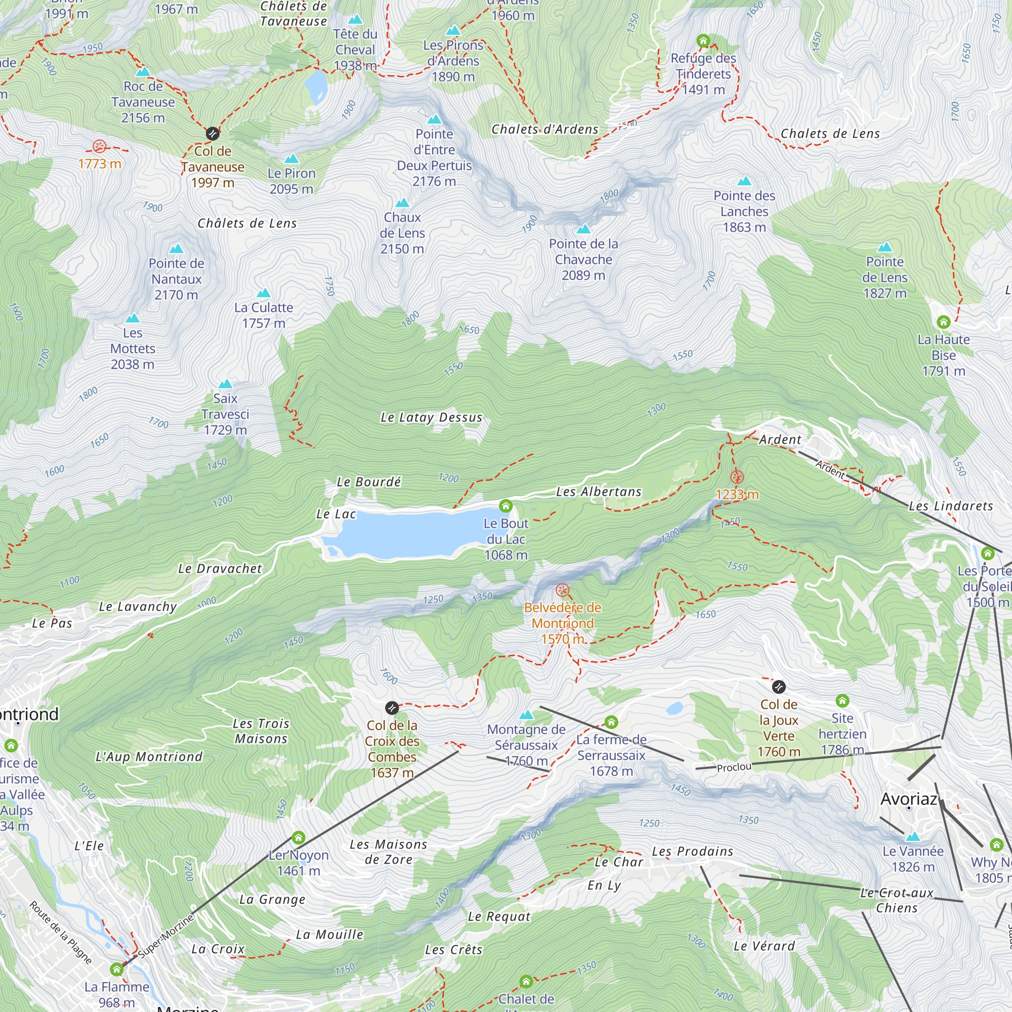 Le Bout du Lac map