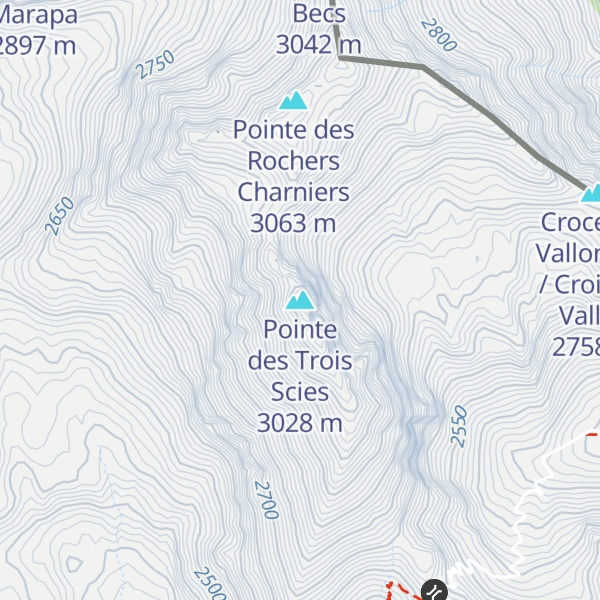 Map of Pointe des Trois Scies