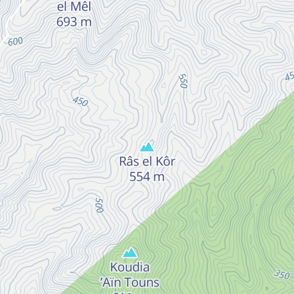 Map of Râs el Kôr