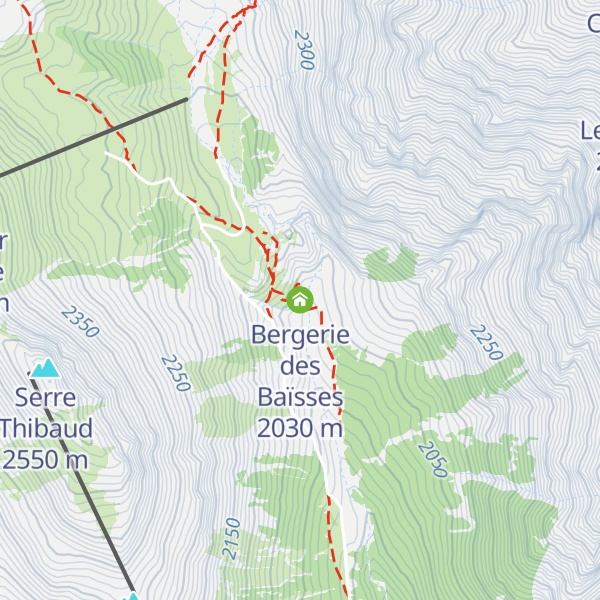Map of Bergerie des Baïsses