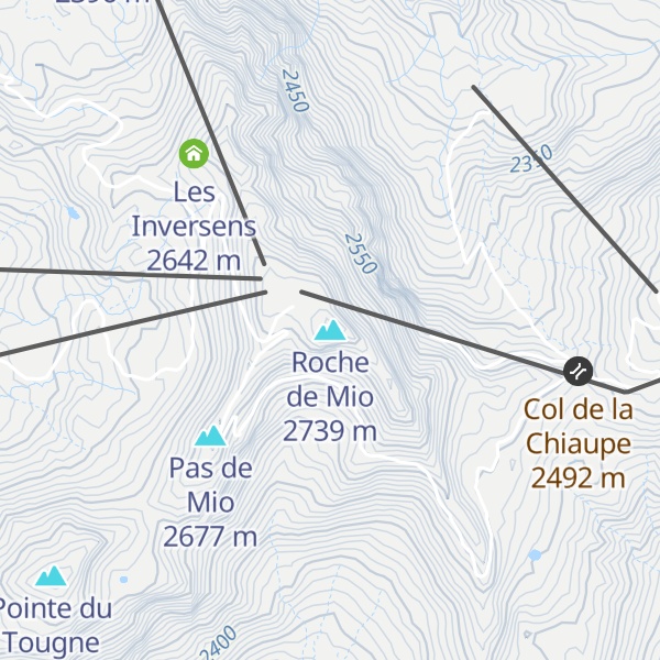Map of Roche de Mio