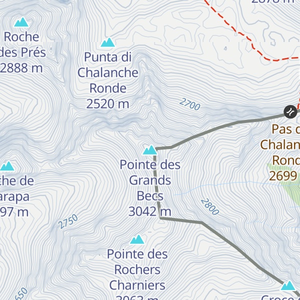 Map of Pointe des Grands Becs