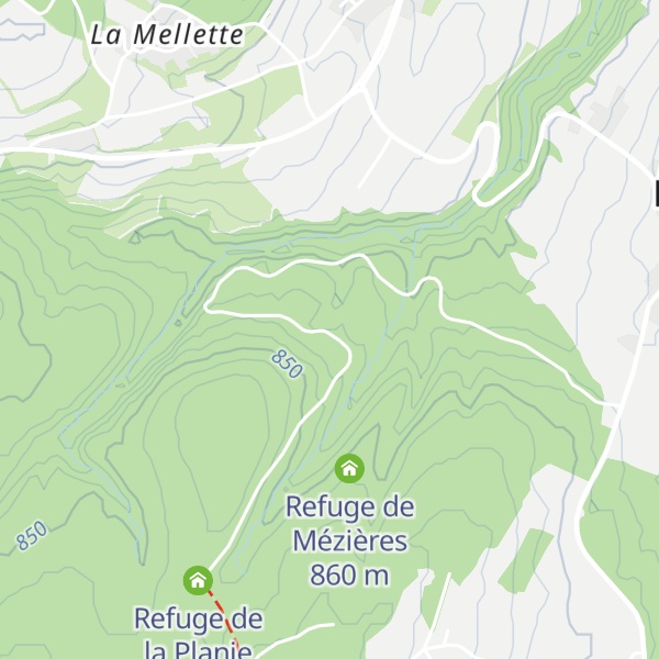 Map of Refuge de Carrouge (Grand-Jorat)