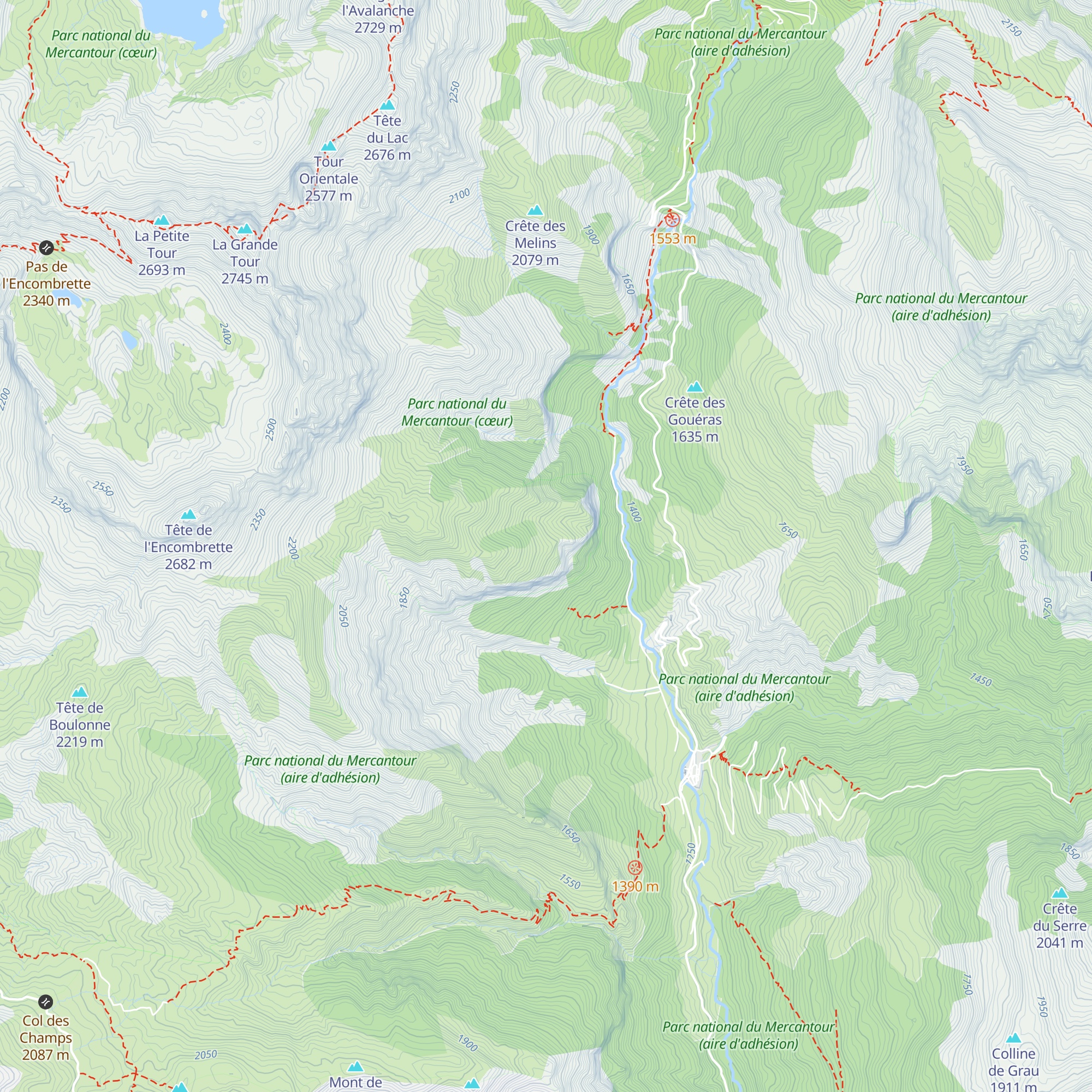Cabane de la Bouisse map