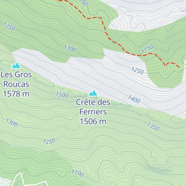 Map of Crête des Ferriers