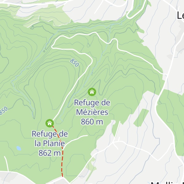 Map of Refuge de Mézières